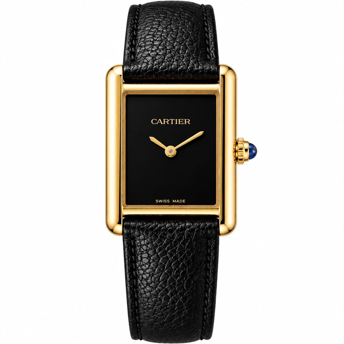 Cartier Tank Classic Black Dial Gold Case Watch