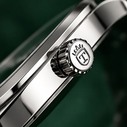 TIMAS Emerald Green Arabic Dial Stainless Steel Watch