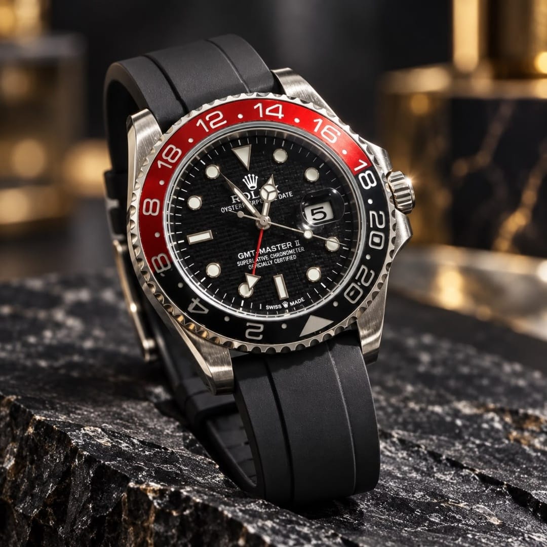 Rolex GMT-Master II Black & Red Bezel Watch