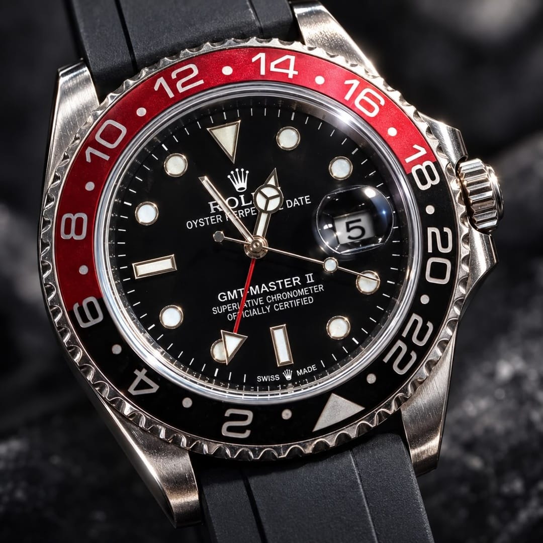 Rolex GMT-Master II Black & Red Bezel Watch