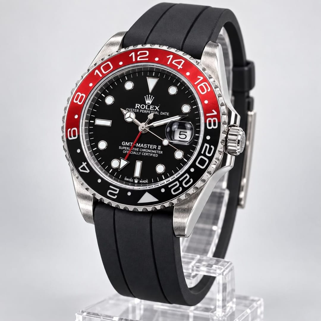 Rolex GMT-Master II Black & Red Bezel Watch