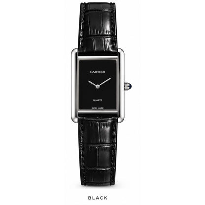 Cartier Tank Classic Black Dial Gold Case Watch